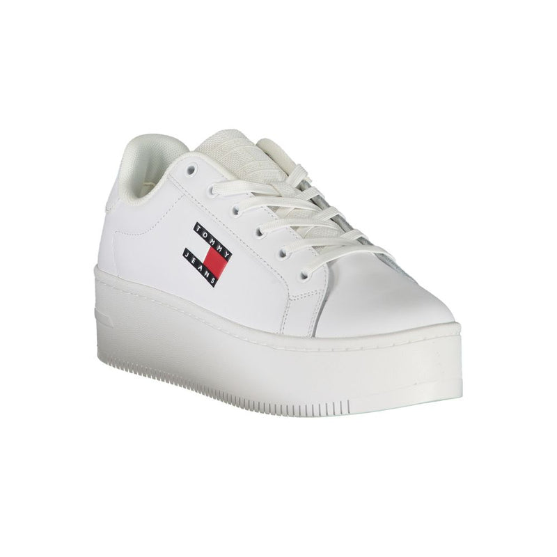 White Polyester Sneaker Tommy Hilfiger