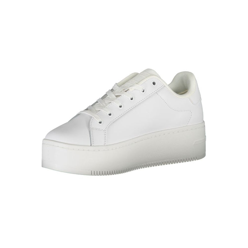 White Polyester Sneaker Tommy Hilfiger