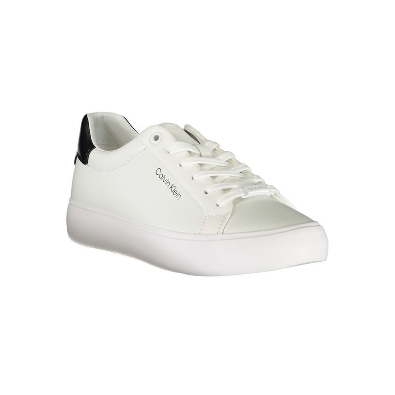 White Polyester Sneaker Calvin Klein