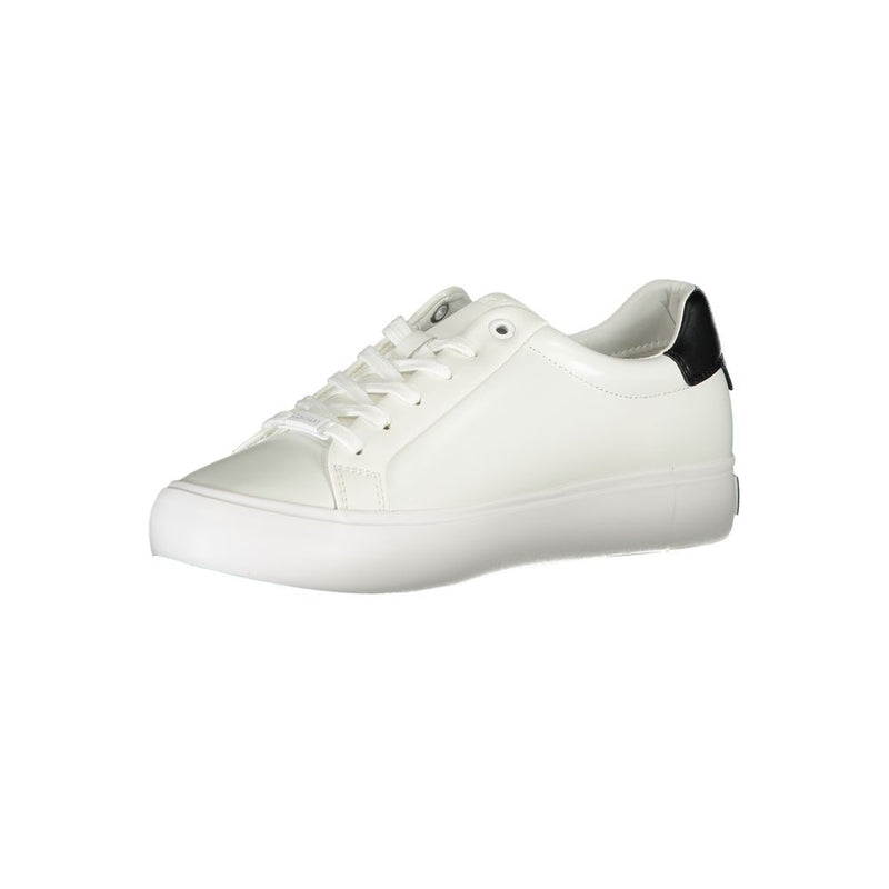 White Polyester Sneaker Calvin Klein