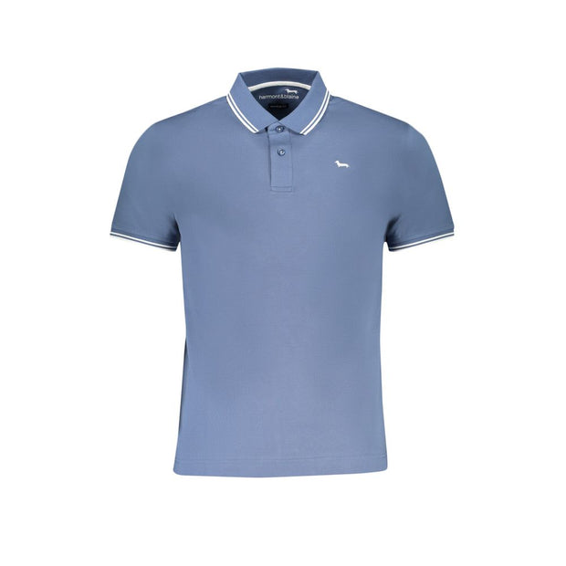 Blue Cotton Polo Shirt Harmont & Blaine