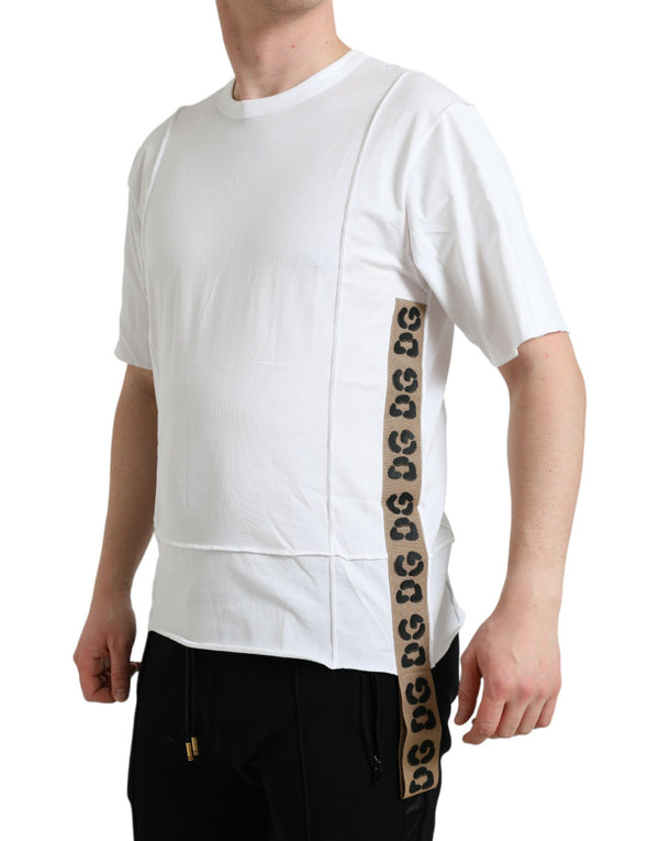 White Logo Crew Neck Short Sleeves T-shirt Dolce & Gabbana