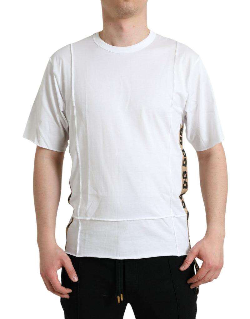 White Logo Crew Neck Short Sleeves T-shirt Dolce & Gabbana