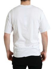 White Logo Crew Neck Short Sleeves T-shirt Dolce & Gabbana