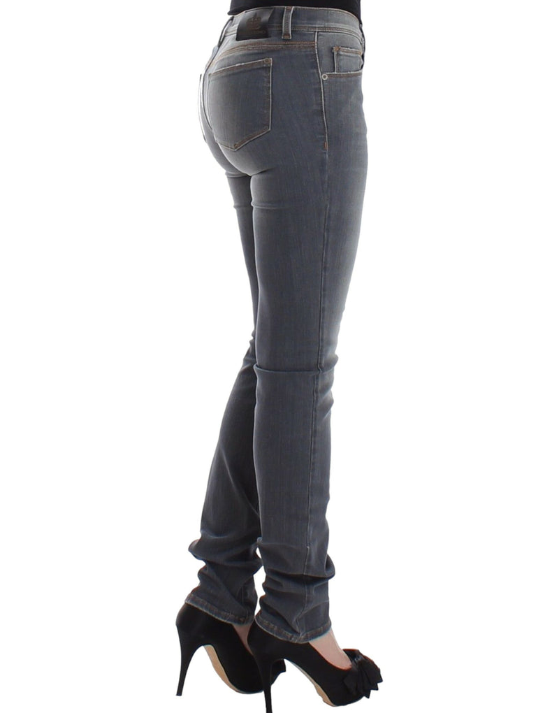 Chic Gray Slim-Fit Skinny Jeans Ermanno Scervino