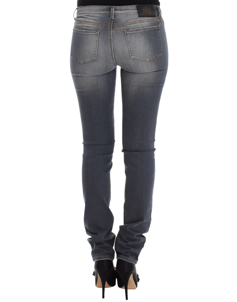 Chic Gray Slim-Fit Skinny Jeans Ermanno Scervino