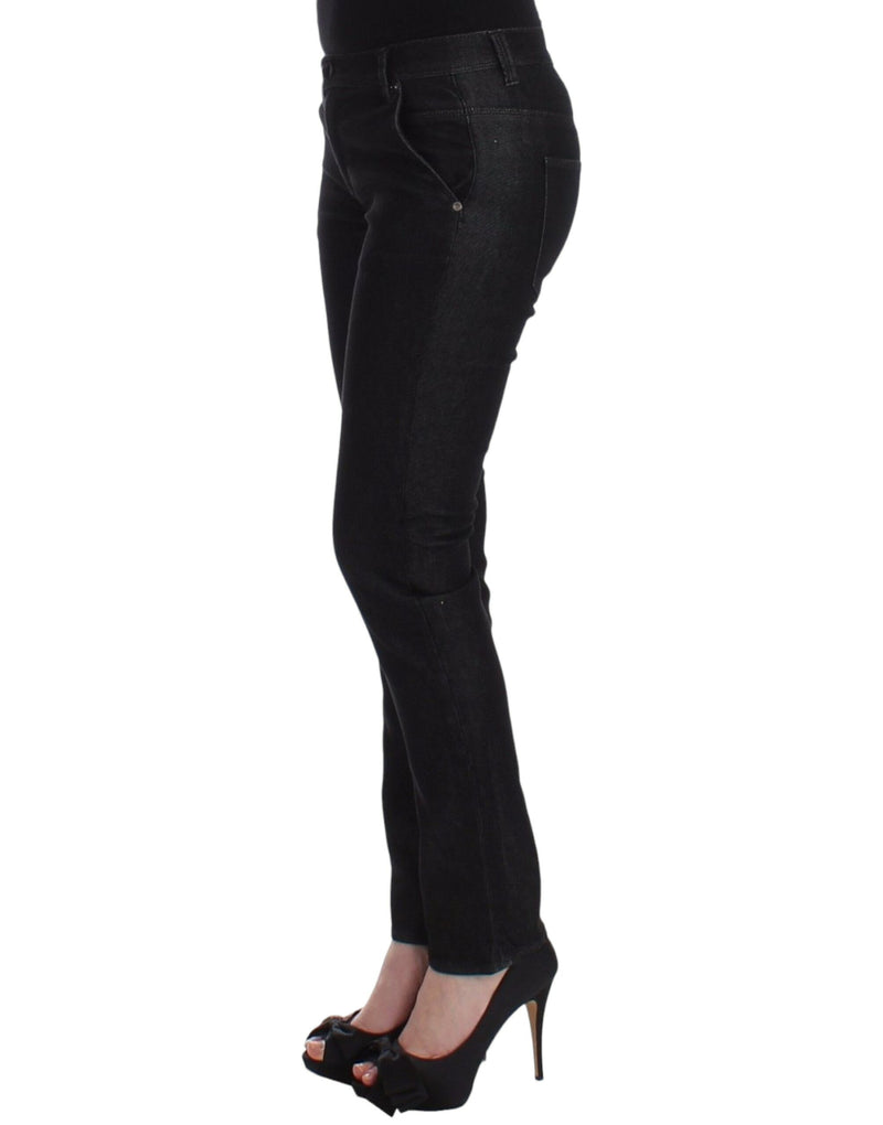 Chic Black Skinny Jeans - Elegant & Slim Fit Ermanno Scervino