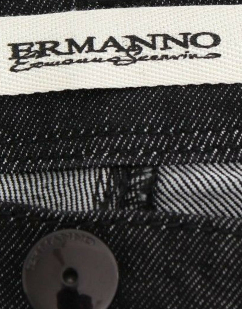 Chic Black Skinny Jeans - Elegant & Slim Fit Ermanno Scervino