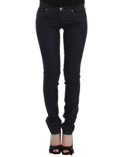 Chic Dark Blue Slim Jeans for Elegant Style Ermanno Scervino