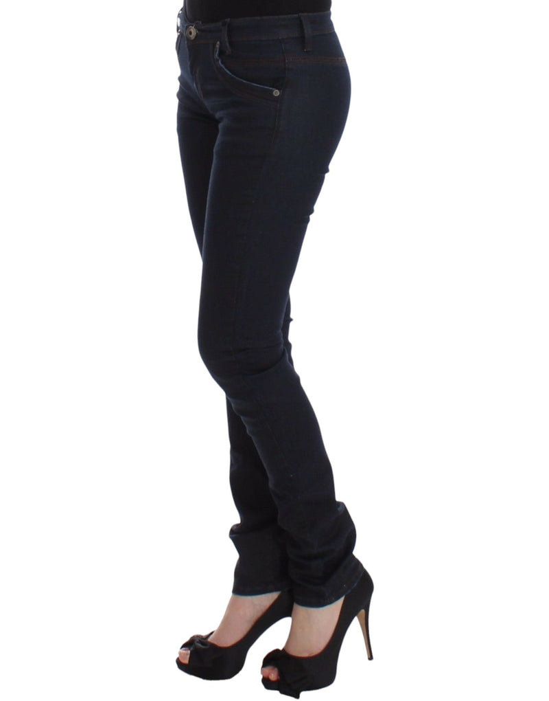 Chic Dark Blue Slim Jeans for Elegant Style Ermanno Scervino