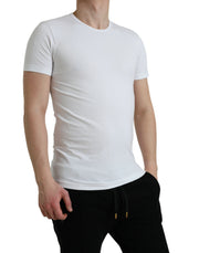 White Cotton Round Neck Crewneck Underwear T-shirt Dolce & Gabbana