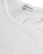 White Cotton Round Neck Crewneck Underwear T-shirt Dolce & Gabbana