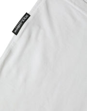 White Cotton V-neck Short Sleeve Underwear T-shirt Dolce & Gabbana