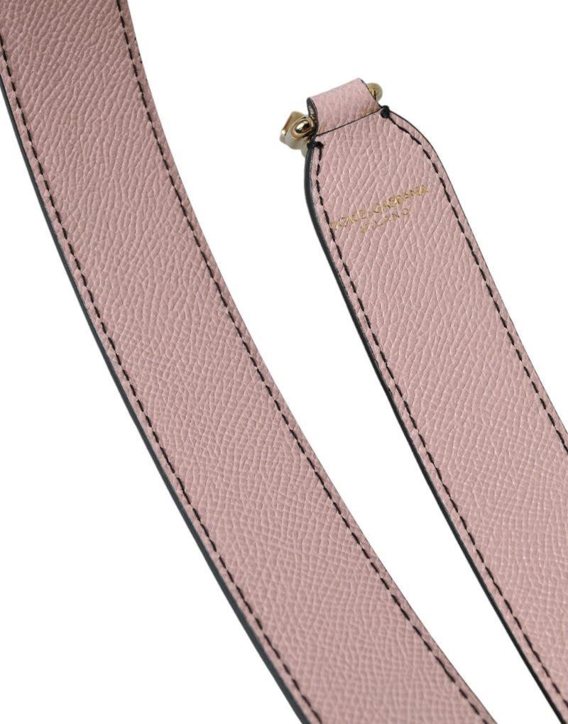 Pink Leather Handbag Accessory Shoulder Strap Dolce & Gabbana