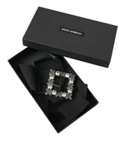 Black Swarovski Crystal Embellished Hair Clip Dolce & Gabbana