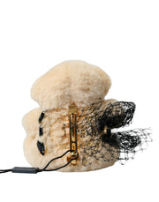 Beige Teddy Bear Mesh Net Band Hair Clip Dolce & Gabbana