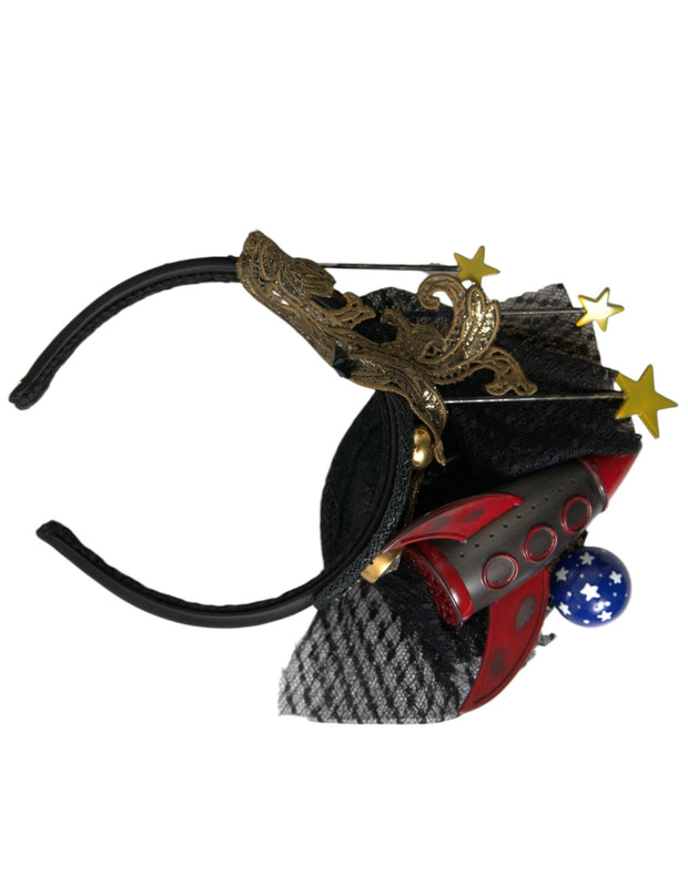 Multicolor Missile Rocket Crystal Stars Headband Diadem Dolce & Gabbana