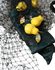 Black Lemons Sicily Purple Crystal Net Headband Diadem Dolce & Gabbana