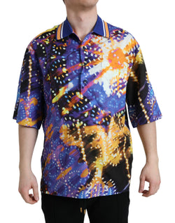 Multicolor Luminarie Print Cotton Casual Shirt Dolce & Gabbana