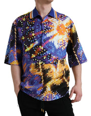 Multicolor Luminarie Print Cotton Casual Shirt Dolce & Gabbana