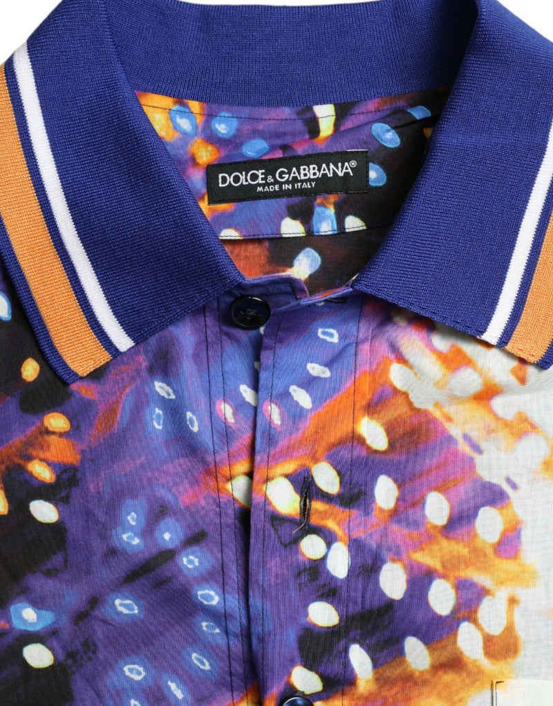 Multicolor Luminarie Print Cotton Casual Shirt Dolce & Gabbana