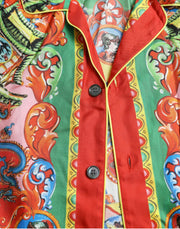 Multicolor Patterned Button Down Casual Shirt Dolce & Gabbana