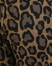 Brown Leopard Print Polyester Jogger Pants Dolce & Gabbana