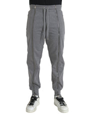 Gray Cotton Jogger Skinny Sweatpants Pants Dolce & Gabbana