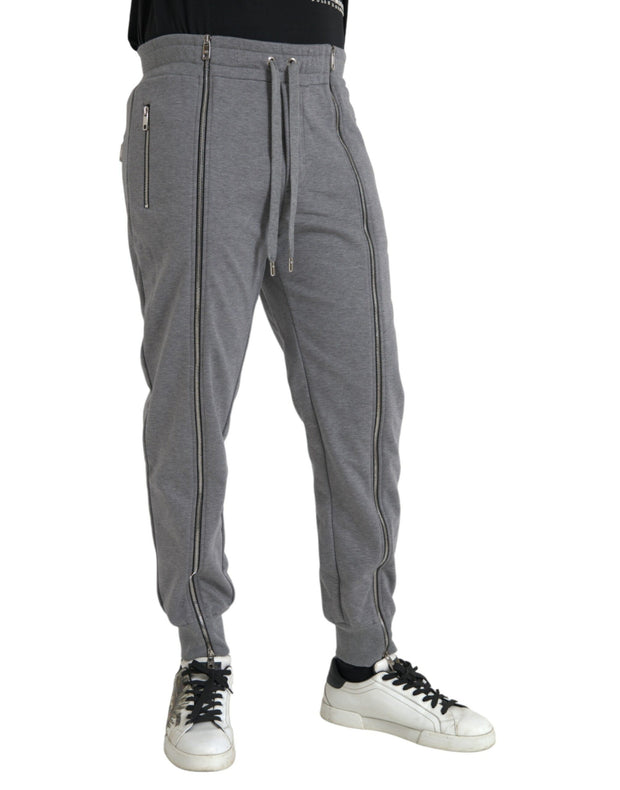 Gray Cotton Jogger Skinny Sweatpants Pants Dolce & Gabbana