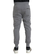 Gray Cotton Jogger Skinny Sweatpants Pants Dolce & Gabbana