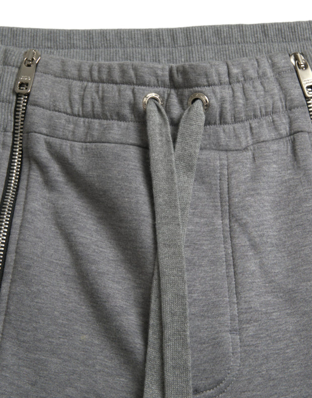 Gray Cotton Jogger Skinny Sweatpants Pants Dolce & Gabbana