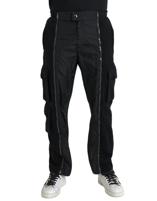 Black Cotton Blend Skinny Pants Dolce & Gabbana