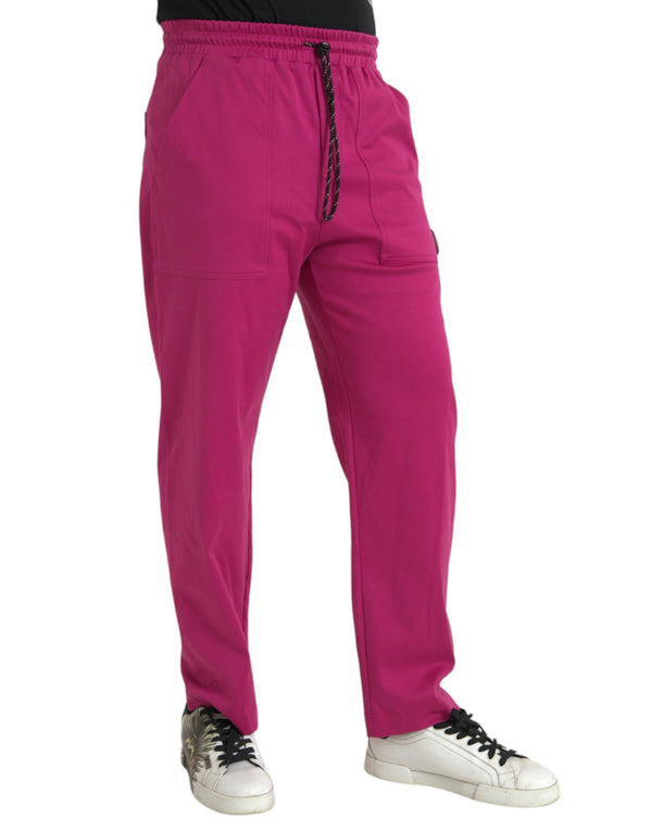 Pink Logo Cargo Cotton Jogger Sweatpants Pants Dolce & Gabbana