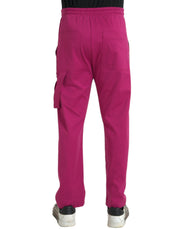 Pink Logo Cargo Cotton Jogger Sweatpants Pants Dolce & Gabbana