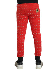 Red Year Of The Pig Jogger Sweatpants Pants Dolce & Gabbana