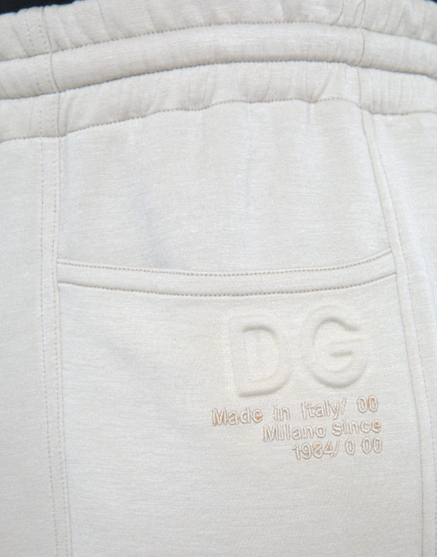 Off White Viscose Cargo Jogger Sweatpants Pants Dolce & Gabbana