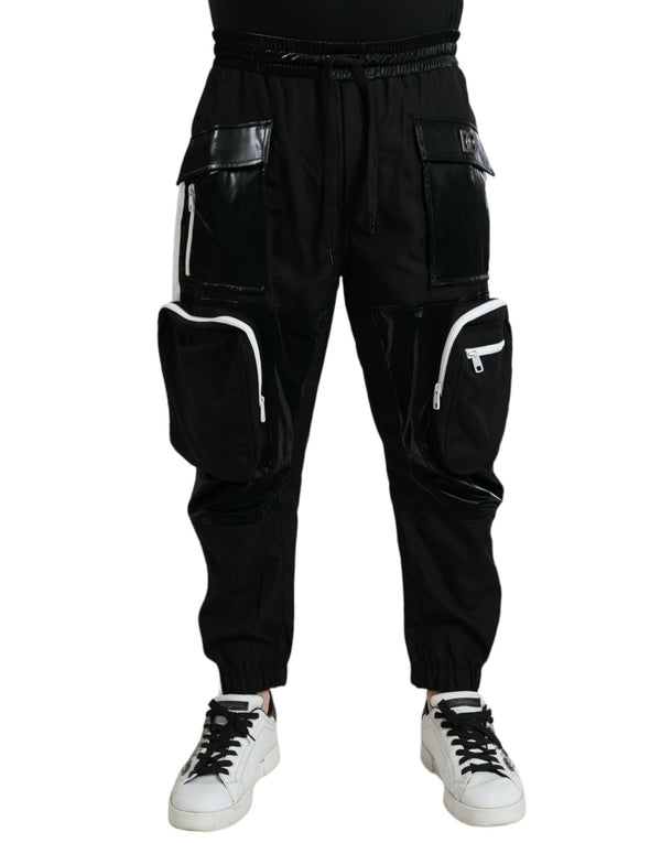 Black Nylon Cargo Jogger Men Sweatpants Pants Dolce & Gabbana