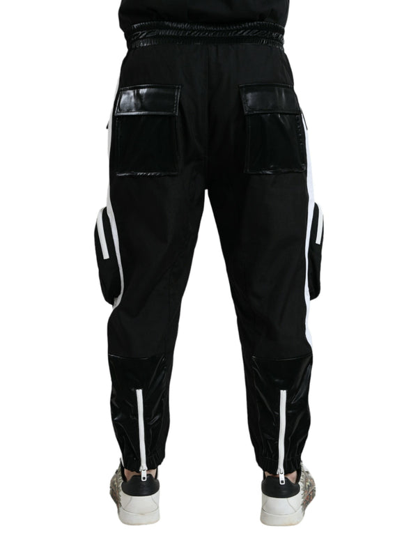 Black Nylon Cargo Jogger Men Sweatpants Pants Dolce & Gabbana