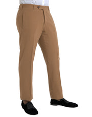 Beige Cashmere Men Straight Fit Dress Pants Prada