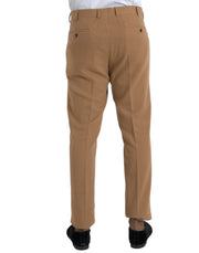 Beige Cashmere Men Straight Fit Dress Pants Prada