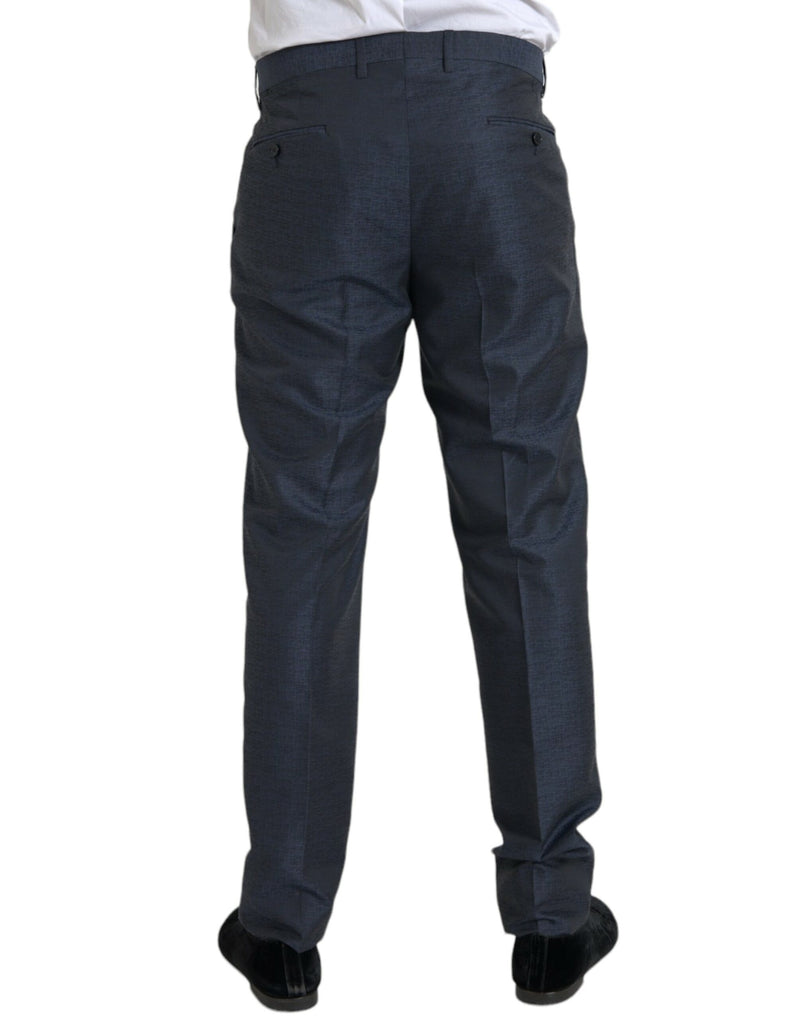 Blue Wool Men Skinny Dress Pants Dolce & Gabbana