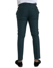 Green Wool Skinny Slim Dress Pants Dolce & Gabbana