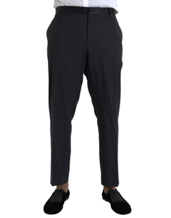 Blue Wool Men Skinny Dress Pants Dolce & Gabbana