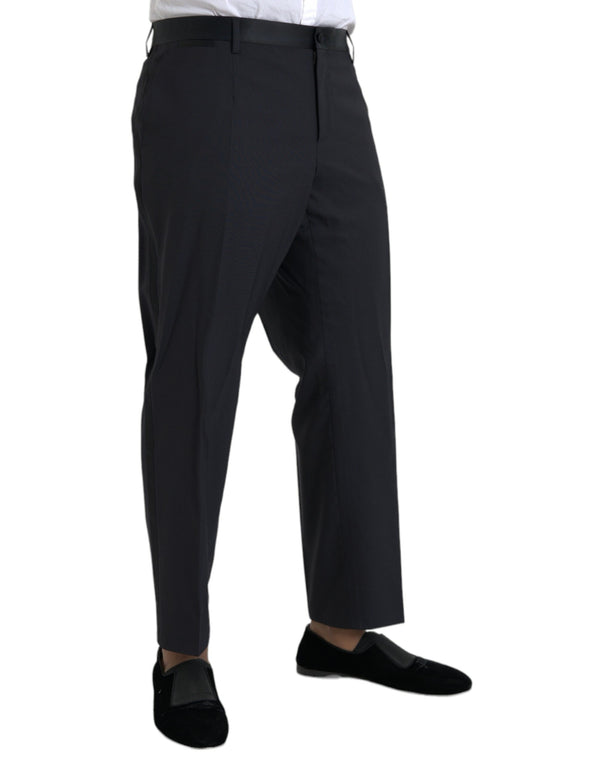 Blue Wool Men Skinny Dress Pants Dolce & Gabbana