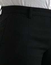 Black Wool Stretch Men Skinny Pants Dolce & Gabbana