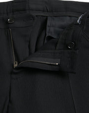 Black Wool Stretch Men Skinny Pants Dolce & Gabbana