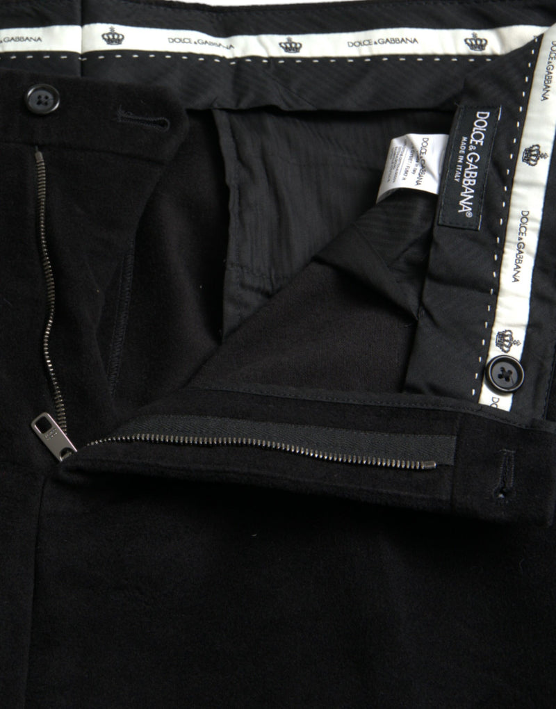 Black Cotton Velvet Skinny Pants Dolce & Gabbana