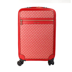 Travel Small Red Signature Trolley Rolling Suitcase Carry On Bag Michael Kors