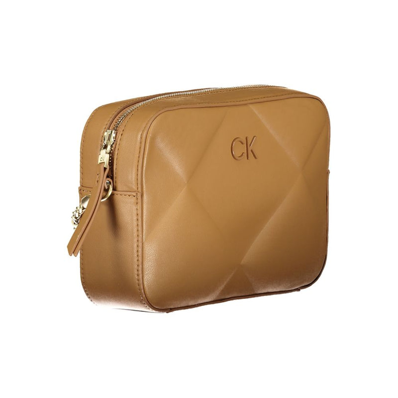 Brown Polyester Handbag Calvin Klein