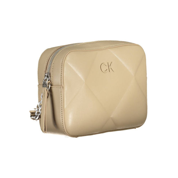 Beige Polyester Handbag Calvin Klein